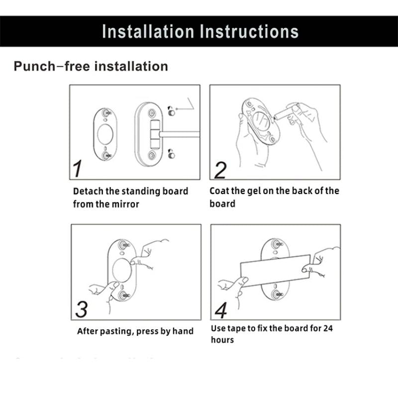 Elegant Gold Rechargeable LED Makeup Mirror with 10X Magnification & Touch Control 6