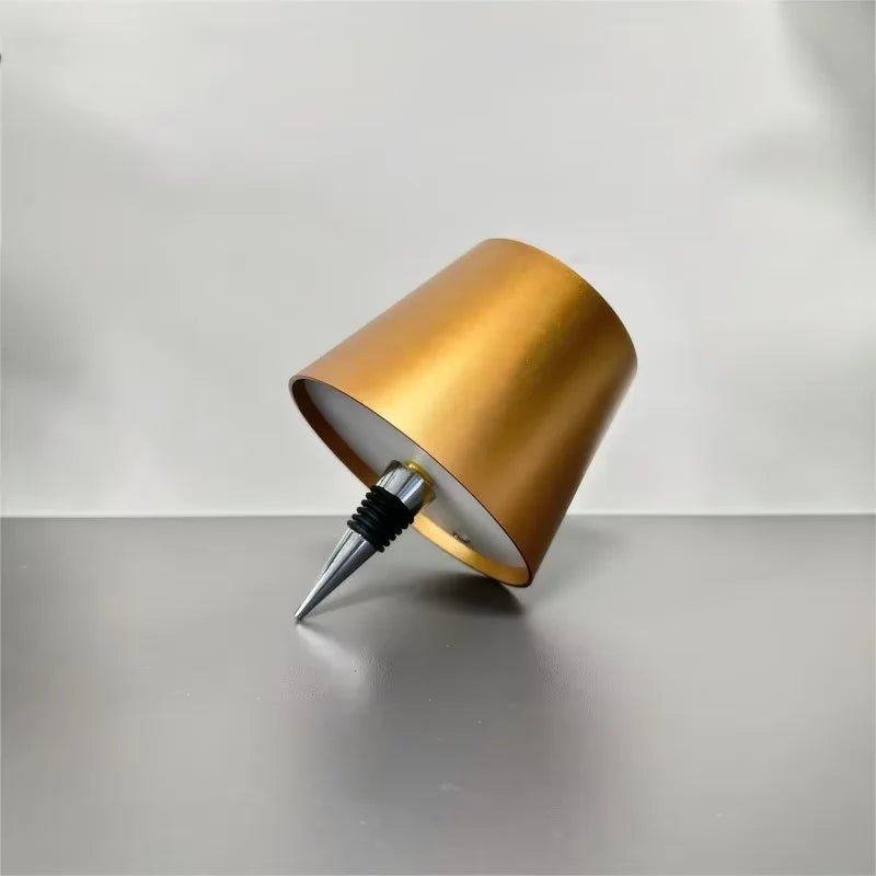 Elegant LED Wine Bottle Table Lamp - 3-Color Dimmable & USB Rechargeable 8