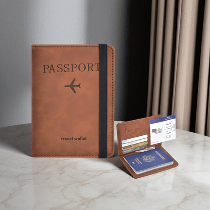 Elegant Passport Holder - RFID Protected PU Leather Travel Cover for Men & Women 1