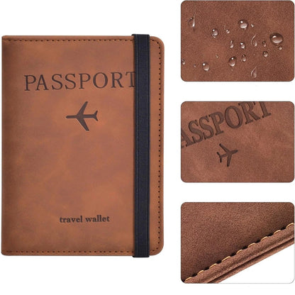 Elegant Passport Holder - RFID Protected PU Leather Travel Cover for Men & Women 2
