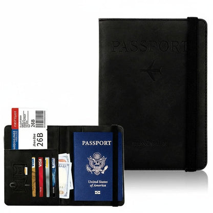 Elegant Passport Holder - RFID Protected PU Leather Travel Cover for Men & Women 4