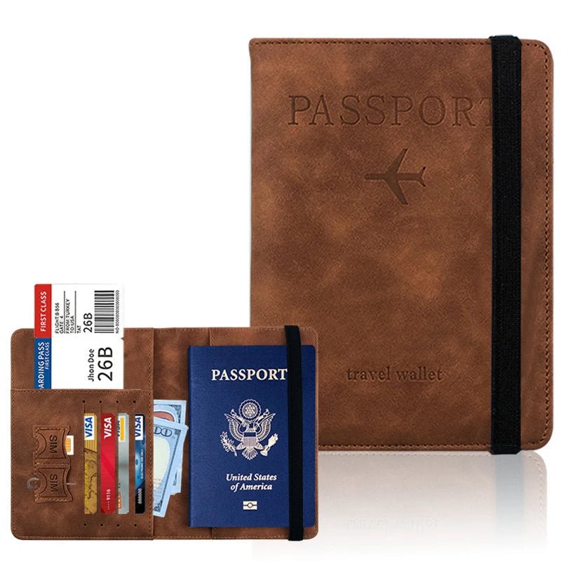Elegant Passport Holder - RFID Protected PU Leather Travel Cover for Men & Women 5