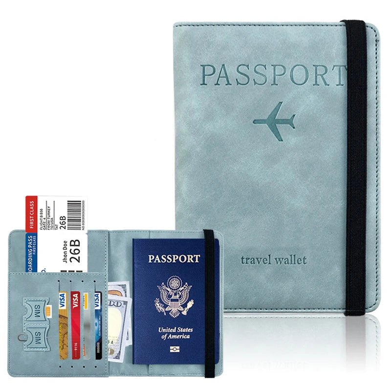 Elegant Passport Holder - RFID Protected PU Leather Travel Cover for Men & Women 6