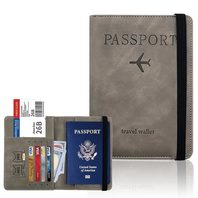Elegant Passport Holder - RFID Protected PU Leather Travel Cover for Men & Women 7