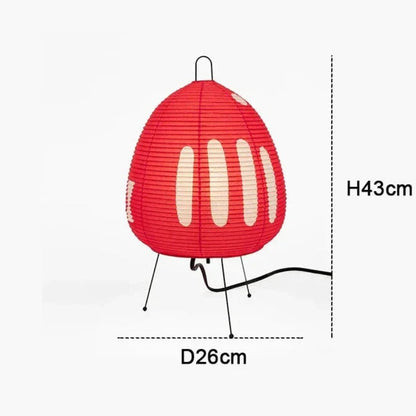 Elegant Rice Paper Table Lamp - Retro Japanese Design with Iron Base for Cozy Atmosphere 8
