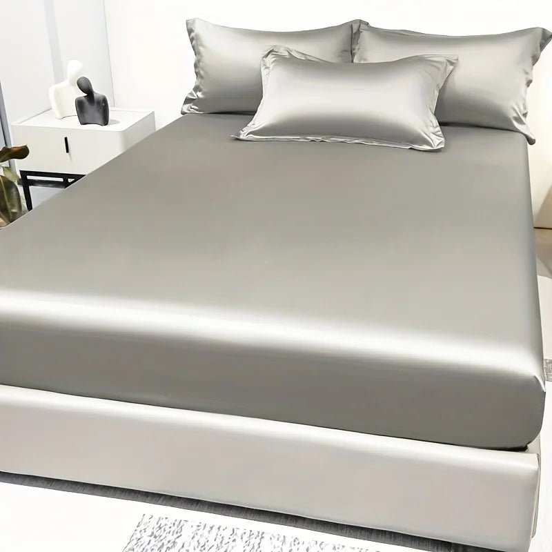 Elegant Satin Fitted Sheet - Soft Ice Silk Fitted Bed Sheets for Luxurious Comfort 19