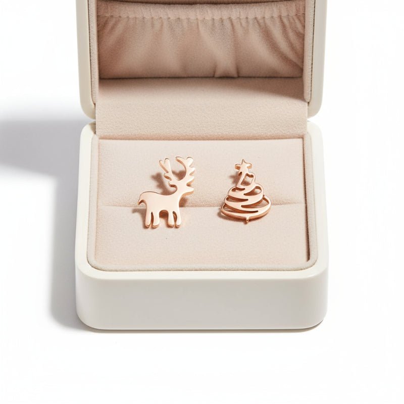 Elegant Silver Christmas Stud Earrings - 925 Silver Holiday Accessories 3