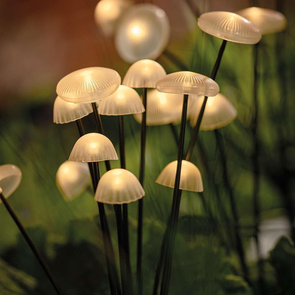 Elegant Solar Mushroom Lights - 15 LED Outdoor Garden Lighting Set, Weatherproof & Easy Installation 1