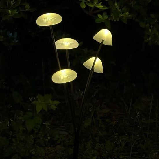 Elegant Solar Mushroom Lights - 15 LED Outdoor Garden Lighting Set, Weatherproof & Easy Installation 3