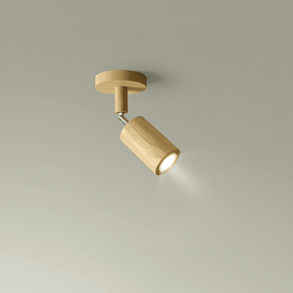 Elegant Solid Wood Adjustable Ceiling Lamp - LED Light Fixture for Modern Decor 0