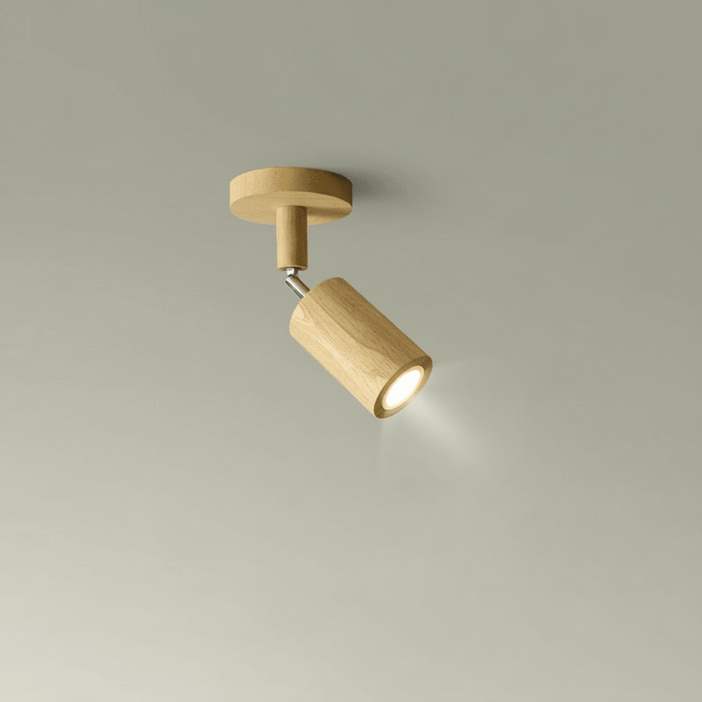 Elegant Solid Wood Adjustable Ceiling Lamp - LED Light Fixture for Modern Decor 2