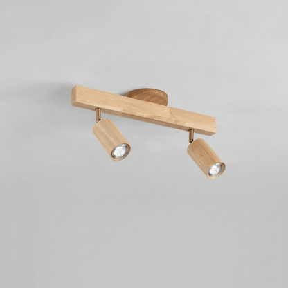 Elegant Solid Wood Adjustable Ceiling Lamp - LED Light Fixture for Modern Decor 3