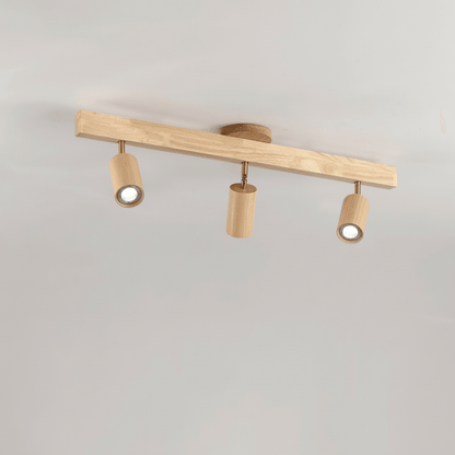 Elegant Solid Wood Adjustable Ceiling Lamp - LED Light Fixture for Modern Decor 4