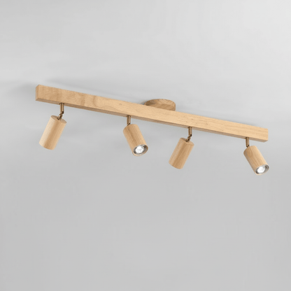 Elegant Solid Wood Adjustable Ceiling Lamp - LED Light Fixture for Modern Decor 5