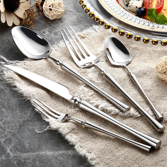 Elegant Stainless Steel Cutlery Set - 30 or 60 Pieces Flatware Cutlery 0