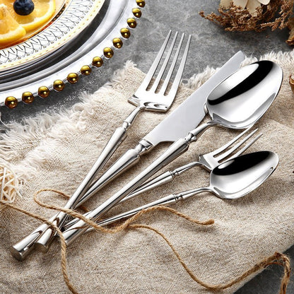 Elegant Stainless Steel Cutlery Set - 30 or 60 Pieces Flatware Cutlery 3