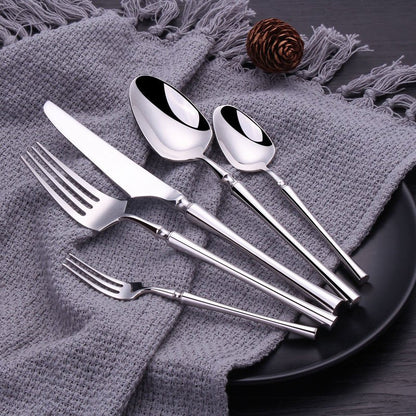 Elegant Stainless Steel Cutlery Set - 30 or 60 Pieces Flatware Cutlery 4