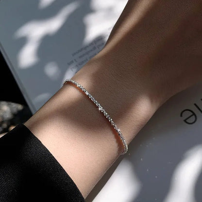 Elegant Sterling Silver Minimalist Bracelet for Women - Timeless Gift 0