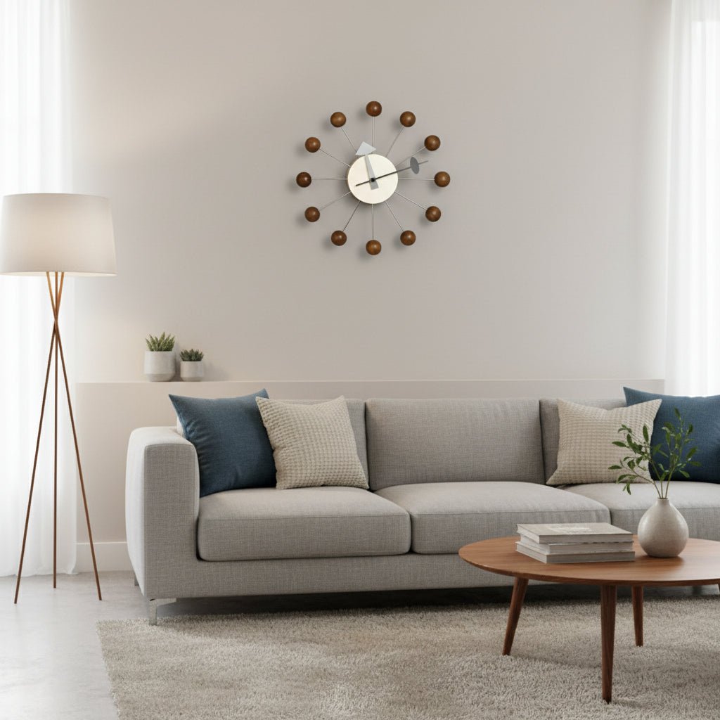 Elegant Sunburst Wall Clock - 32 cm Silent Quartz Movement for Home Décor 3