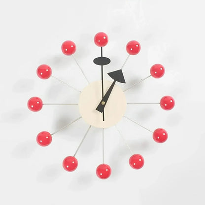 STARSHINE – Elegant Metal Sunburst Wall Clock, 32 cm Silent Quartz for Home Accents