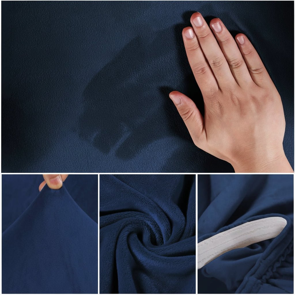 Elegant Velvet Dual-Seat Recliner Sofa Cover - Slipcover Sofa with Cup Holders 2