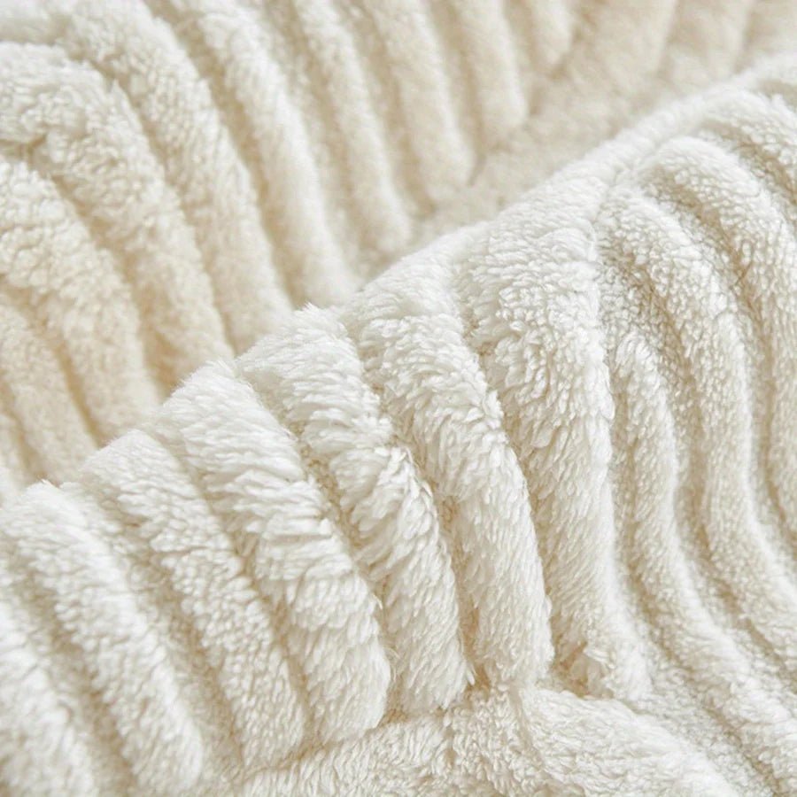 Elegant Velvet Sofa Cover - Non-Slip Striped Couch Slipcover for Home Decor 5