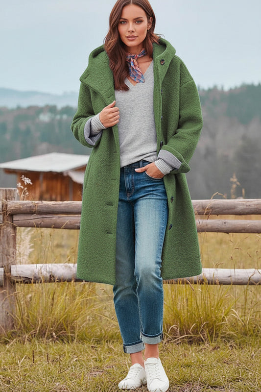 CALYSTA – Modern Elegant Winter Coat for Women with Functional Hood