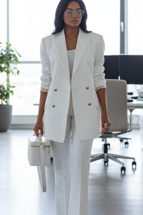 COUTÉRA – Elegant Women’s Two-Piece Blazer Suit with Trousers