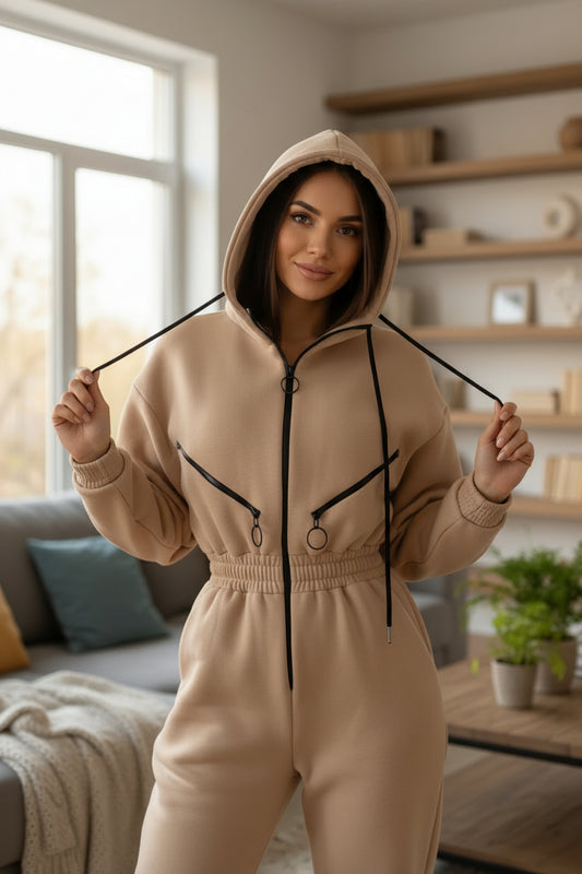 Elegant Women's Winter Jumpsuit with Ultra-Light Fleece Lining & Flattering Fit 2