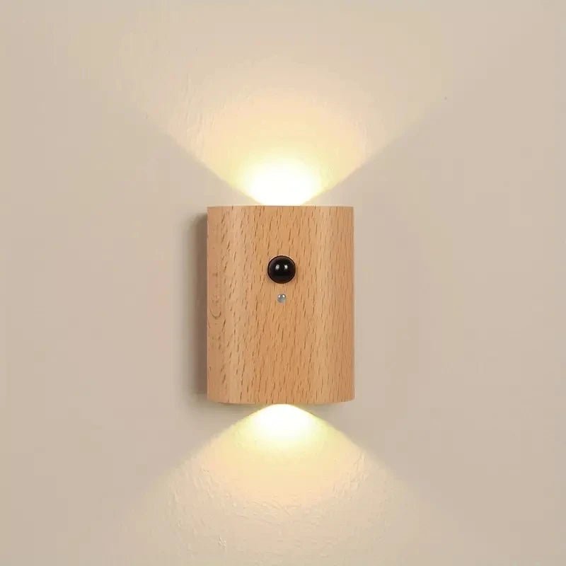 Elegant Wooden Night Light with Motion Sensor & Rechargeable Battery 4