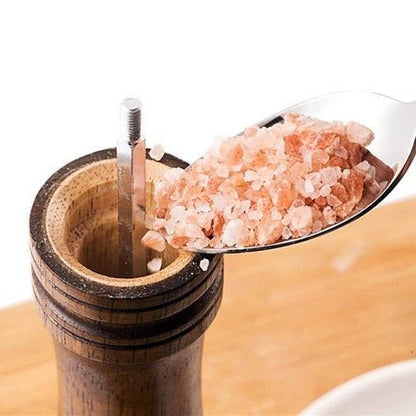 Elegant Wooden Pepper and Salt Grinder with Adjustable Coarseness for Perfect Seasoning 3