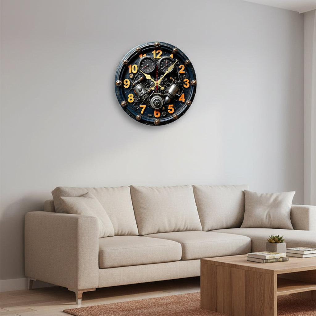Elegant Wooden Round Silent Wall Clock for Home and Office Decor 0
