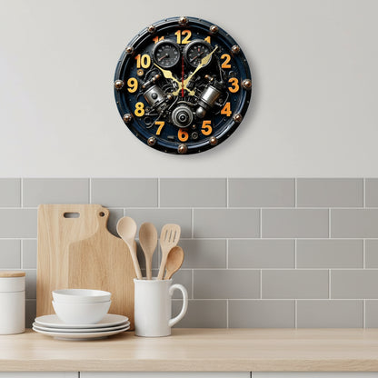 Elegant Wooden Round Silent Wall Clock for Home and Office Decor 2