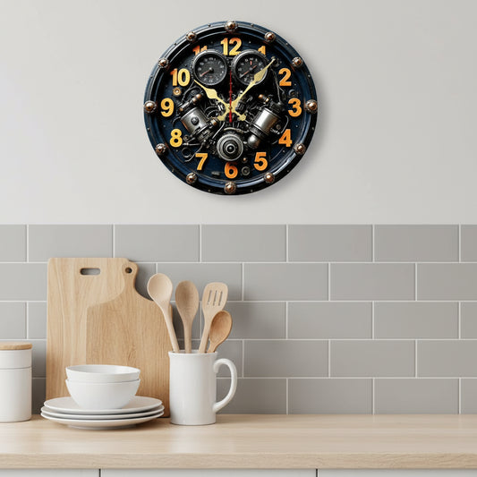 Elegant Wooden Round Silent Wall Clock for Home and Office Decor 2