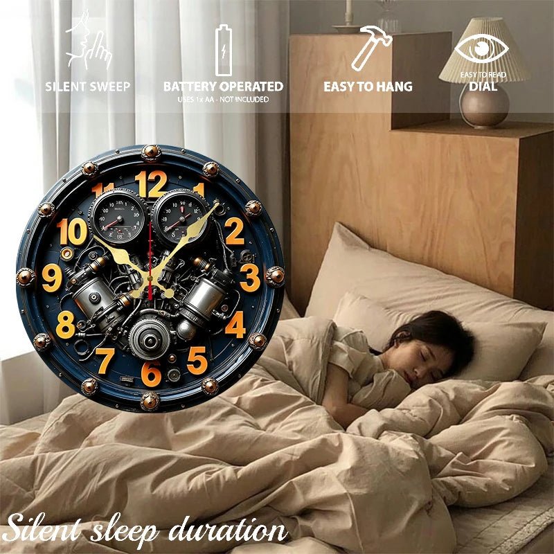 Elegant Wooden Round Silent Wall Clock for Home and Office Decor 3