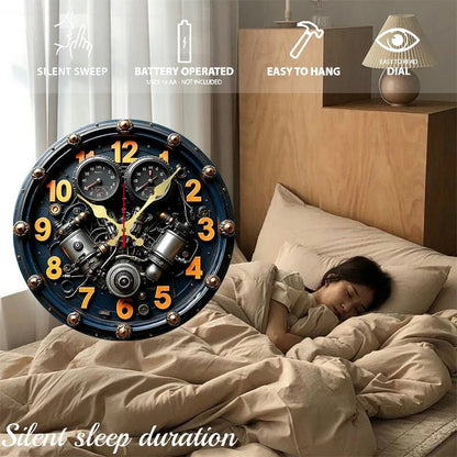 Elegant Wooden Round Silent Wall Clock for Home and Office Decor 3