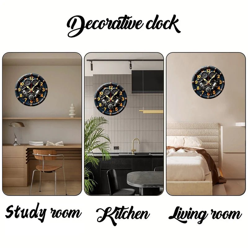 Elegant Wooden Round Silent Wall Clock for Home and Office Decor 4