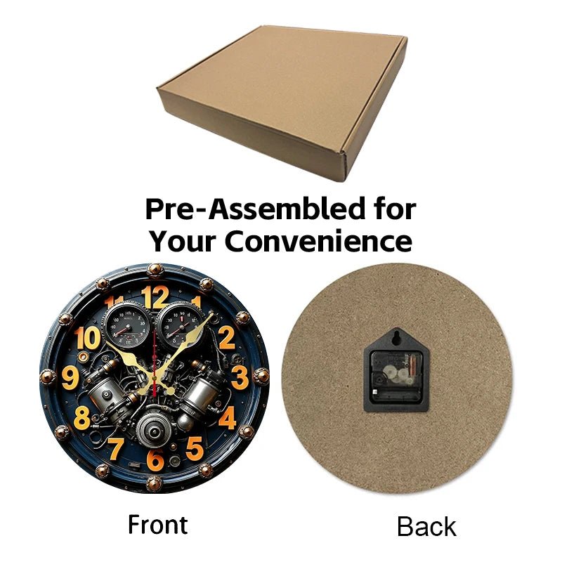 Elegant Wooden Round Silent Wall Clock for Home and Office Decor 5