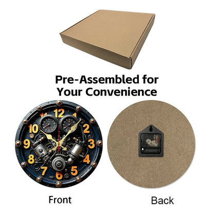 Elegant Wooden Round Silent Wall Clock for Home and Office Decor 5