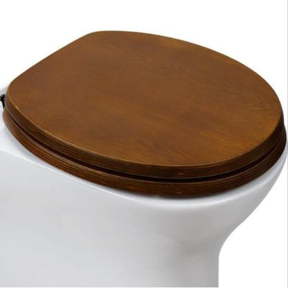 Elegant Wooden Toilet Seat with Soft Close Function - Oval Design, Durable Plywood 2