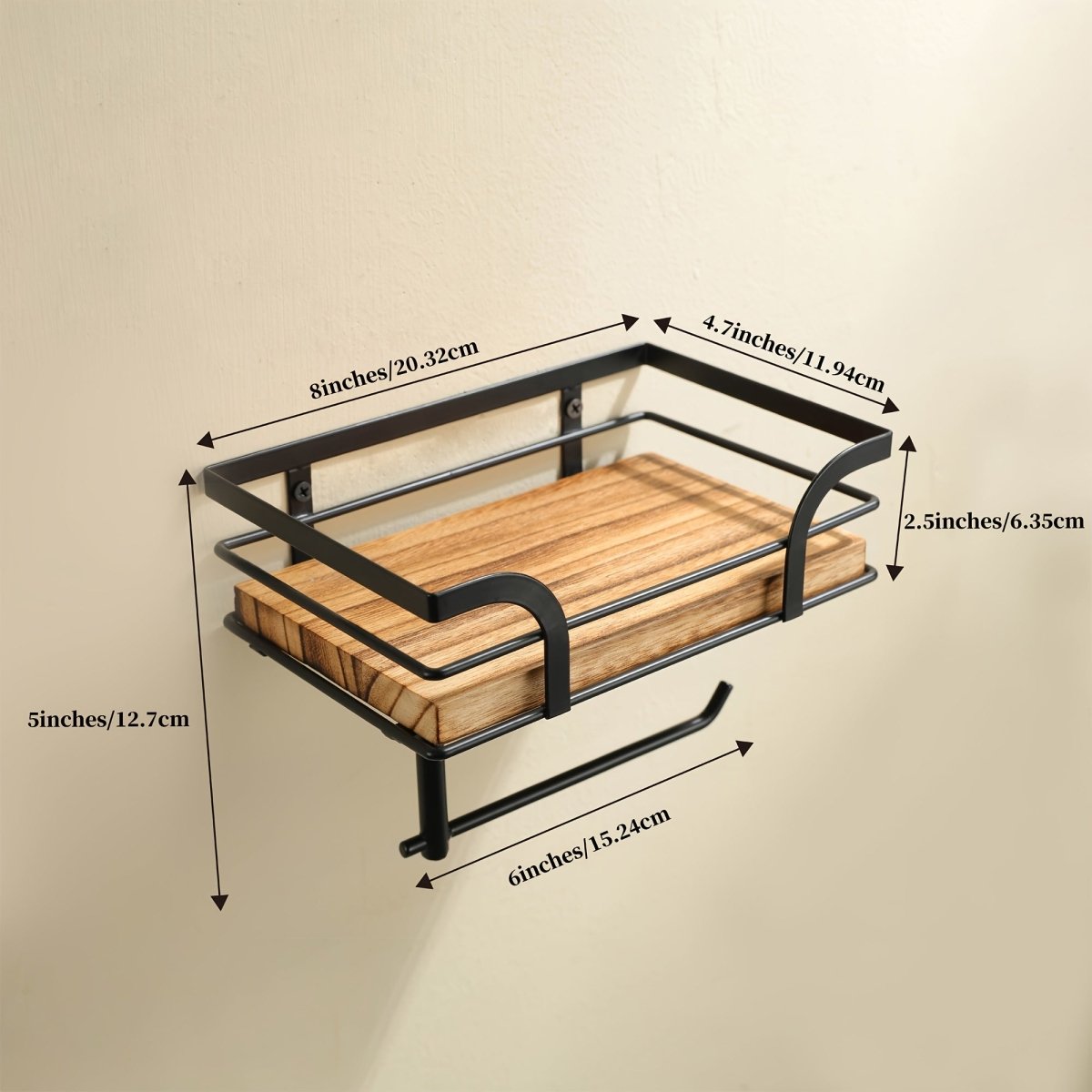 Elegant Wrought Iron Wall Mounted Towel Rack - Space-Saving Design for Stylish Bathrooms 3
