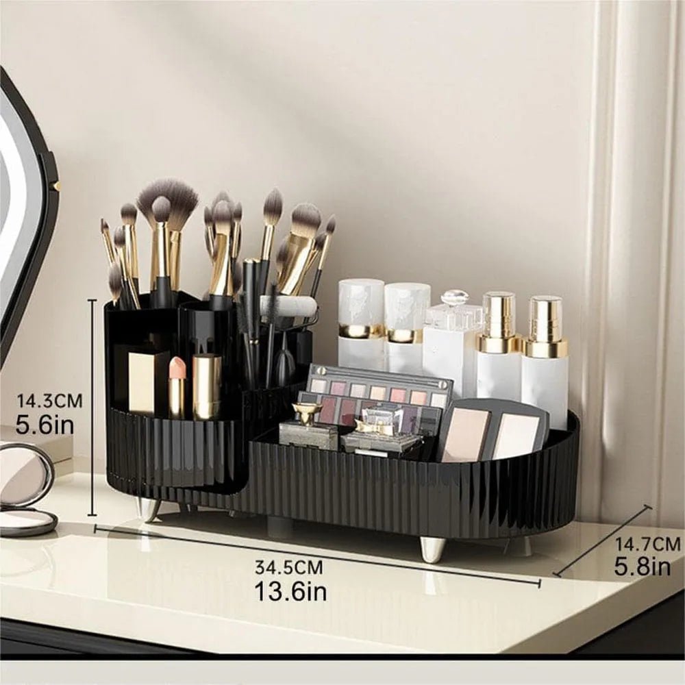 Eleganza - Slim Rotating Makeup Organizer with Chic Design & Organized Sections 2