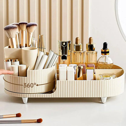 Eleganza - Slim Rotating Makeup Organizer with Chic Design & Organized Sections 3