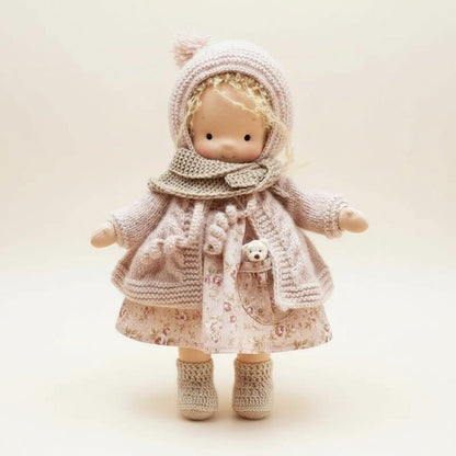 Elora – Handmade Waldorf doll made of cotton for creative play 12