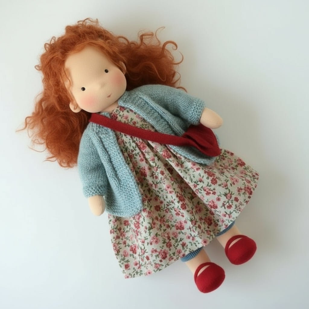 Elora – Handmade Waldorf doll made of cotton for creative play 16