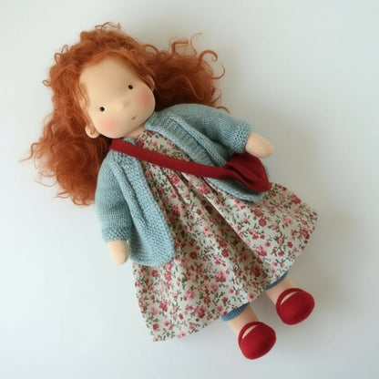 Elora – Handmade Waldorf doll made of cotton for creative play 16