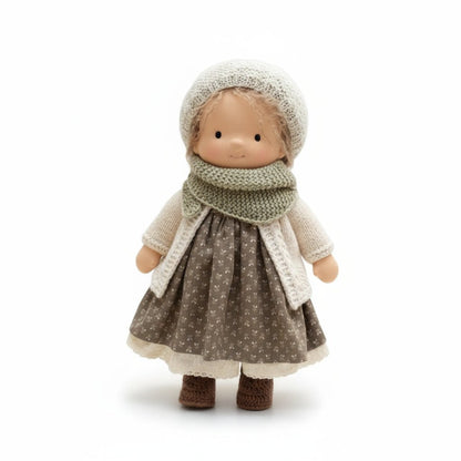 Elora – Handmade Waldorf doll made of cotton for creative play 19