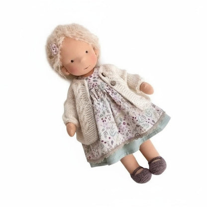 Elora – Handmade Waldorf doll made of cotton for creative play 20