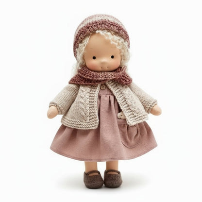 Elora – Handmade Waldorf doll made of cotton for creative play 21