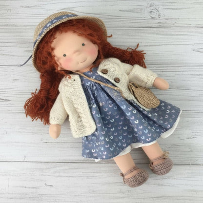 Elora – Handmade Waldorf doll made of cotton for creative play 22